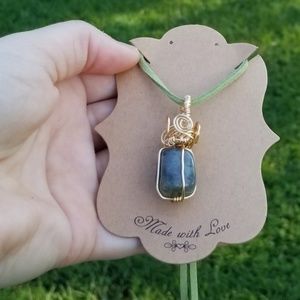 Brilliantly Blue Flashing Labradorite Wirewrap